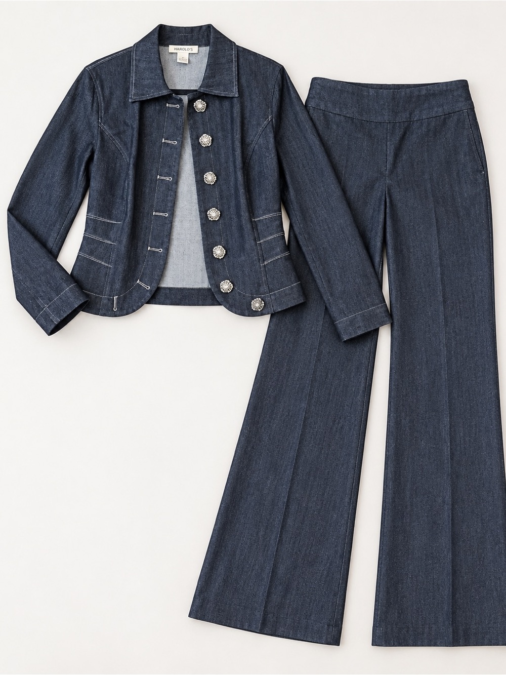 Harold's Dark Indigo Wide-Leg Denim Pants